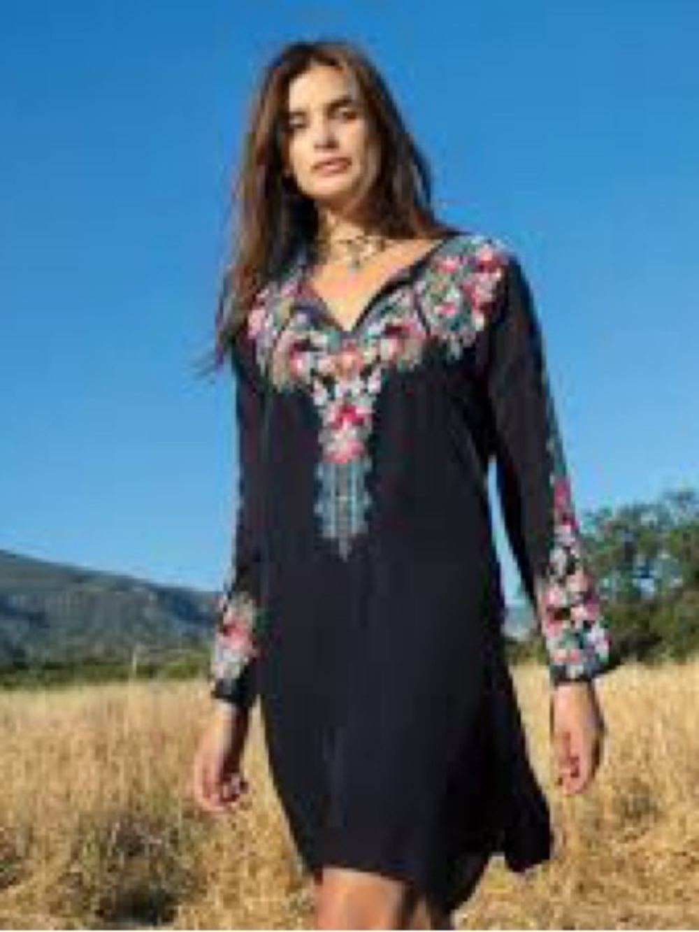 Johnny Was Tanyah Embroidered Tunic dress